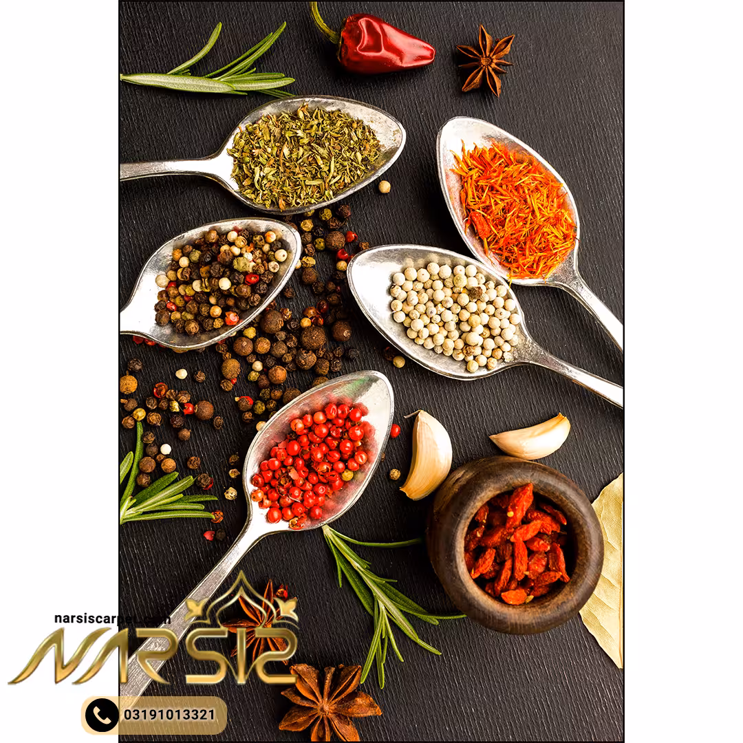 فرشینه آشپزخانه طرح قاشق ادویه های تازه کد 7010