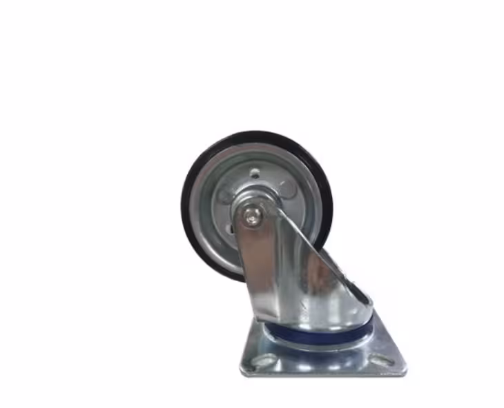 چرخ ورقی مشکی UK گردان قطر 75 میلی متر