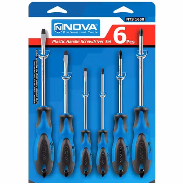 ست پیچ گوشتی دسته پلاستیکی 6 عددی NTS-1650