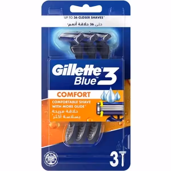 خودتراش بلو تری کامفورت 3 عددی ژیلت GILLETTE BLUE 3 COMFORT