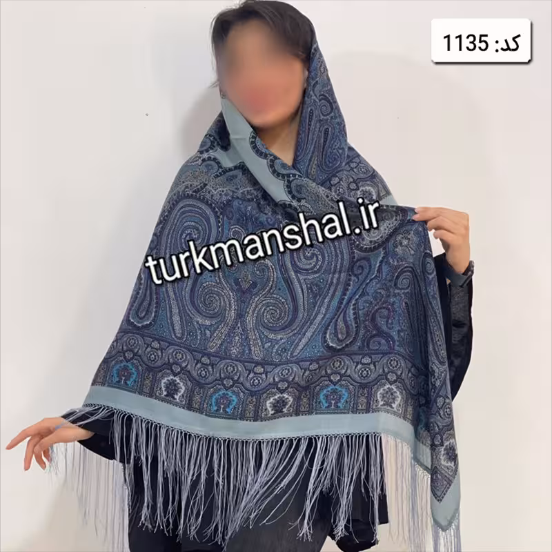 روسری ترکمن ابریشمی (ایتالیایی) کد 1135