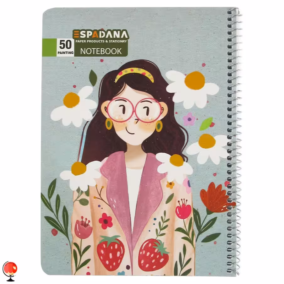 دفتر نقاشی 50 برگ سیمی طرح توت فرنگی اسپادانا