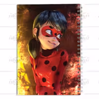 دفتر مشق کارتون دختر کفشدوزکی