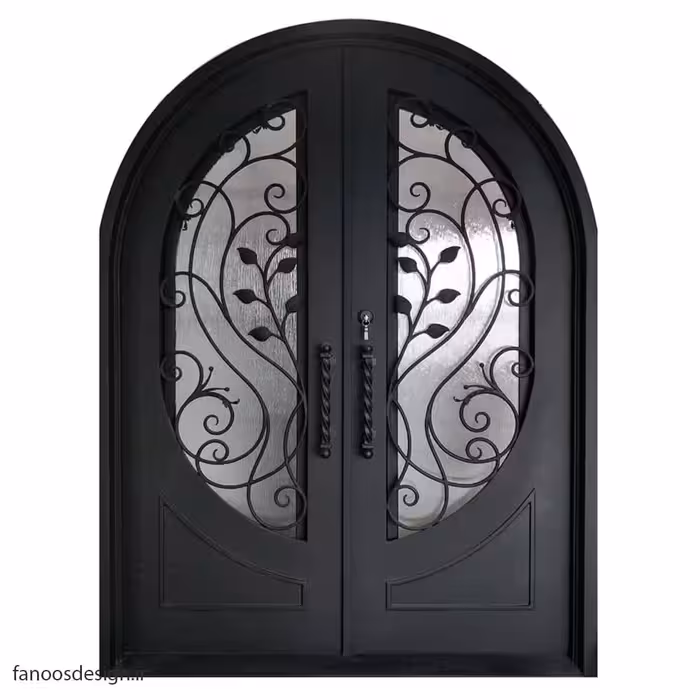 درب ورودی ساختمان آهنی دو لنگه کد 1124