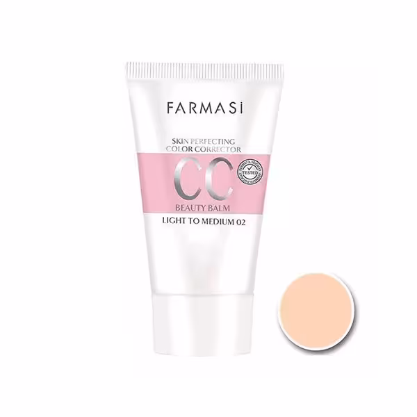 سی سی کرم فارماسی شماره 02 رنگ LIGHT TO MEDIUM حجم 50 میل