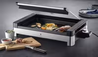 گریل دبیلو ام اف مدل WMF Lono Tischgrill gerippt mit Glasdeckel