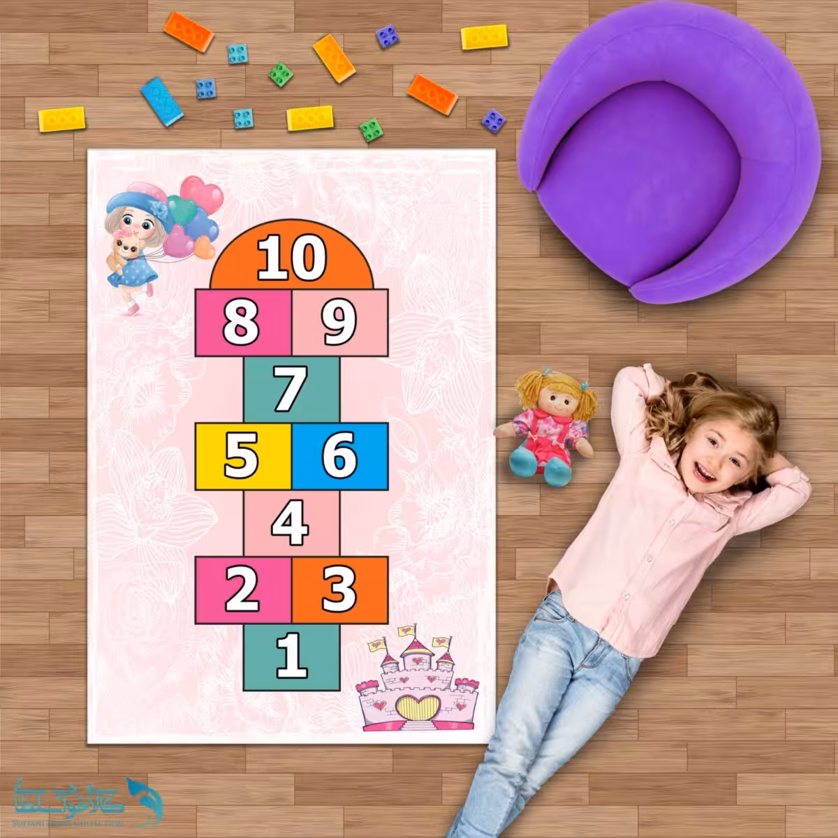فرشینه اتاق کودک طرح لی لی کد A2390