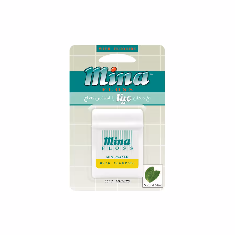 نخ دندان مینا با اسانس نعنا 50 متر