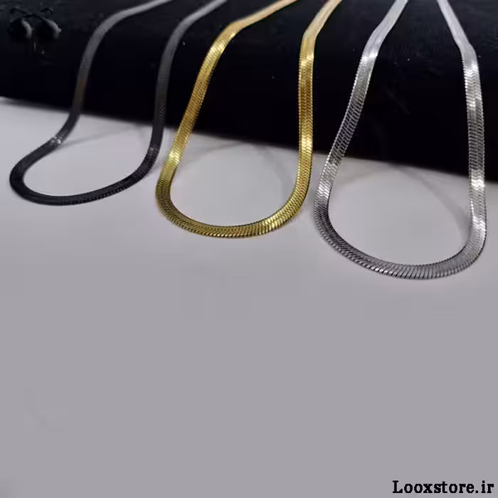 زنجیر ماری مردانه پهن 60 سانت (3 میل)