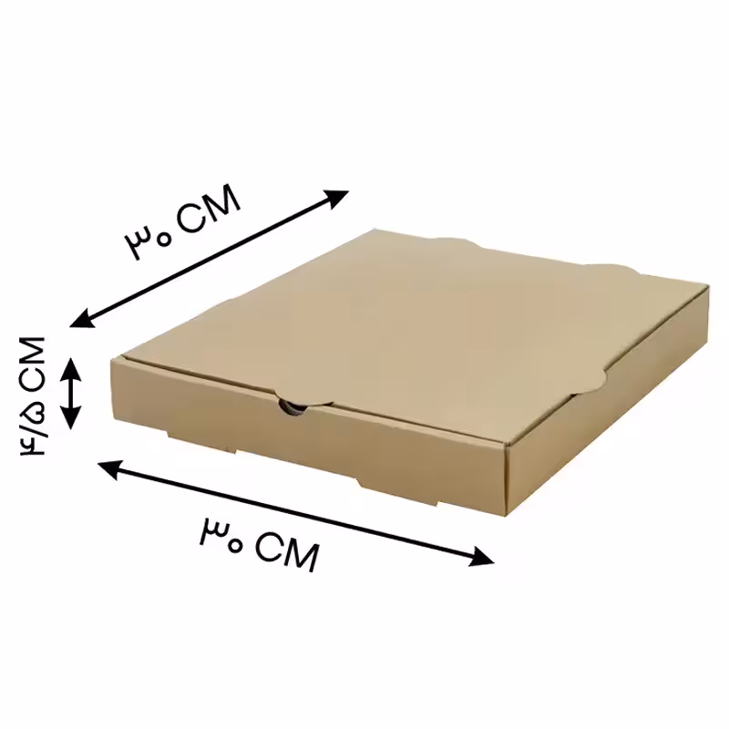 جعبه پیتزا ایتالیایی 30 بدون چاپ ایفلوت (100 عددی)