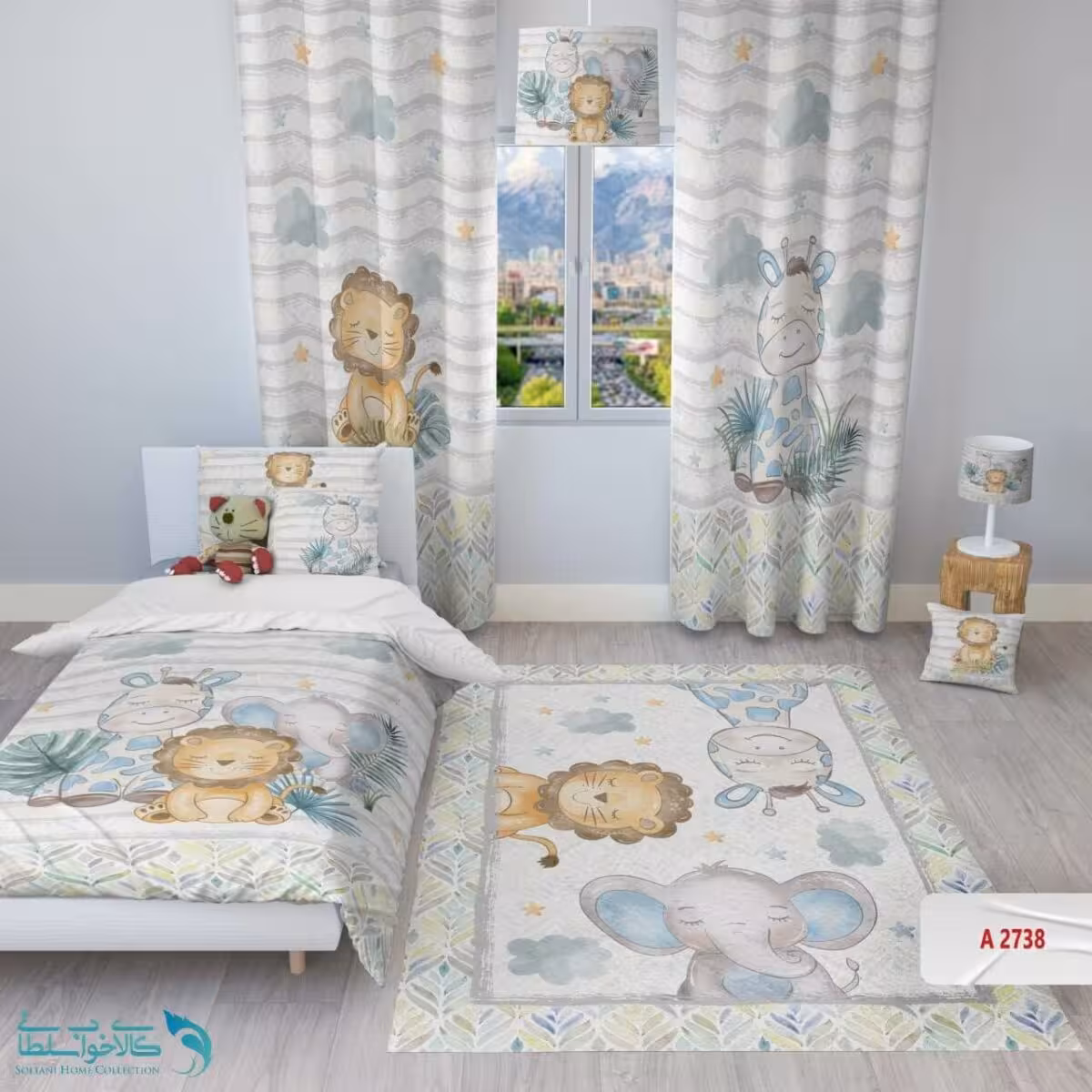 روتختی اتاق کودک طرح شیر و دوستانش سایز یکنفره کد A2738