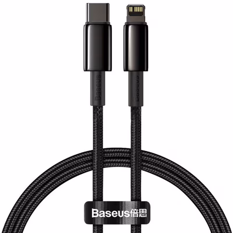 کابل تبدیل USB-C به لایتنینگ باسئوس مدل Tungsten طول 2 متر