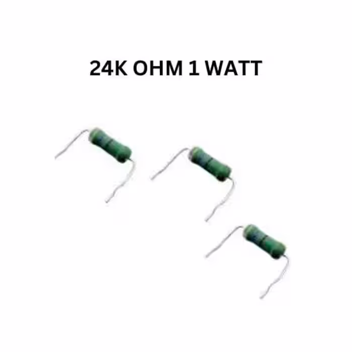 مقاومت متال اکسید 24 کیلو اهم 1 وات پایه ایستاده