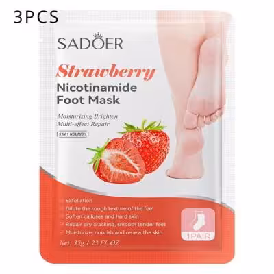 ماسک پا ورقه ای توت فرنگی و نیاسینامید سادور کد sd08788