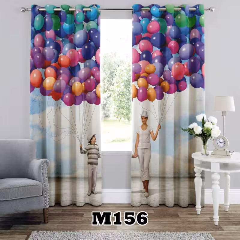 پرده سه بعدی طرح بادکنک