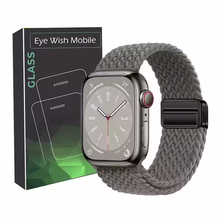 بند آی ویش مدل Braided Magntic مناسب برای اپل واچ سری Se/1/2/3/4/5/6/7/8/9/aluminumcase/Ultra/Ultra2 سایز 49 / 45 / 44 میلی متری
