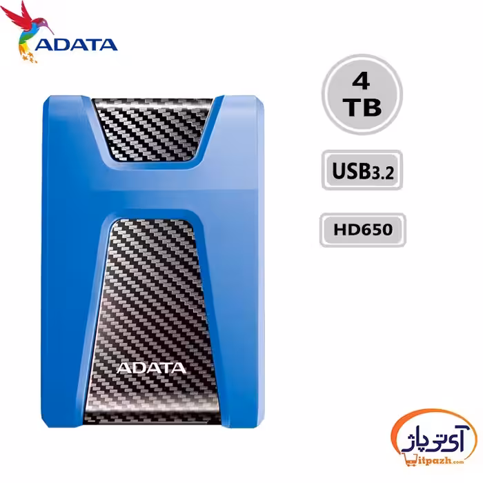 هارد اکسترنال ای دیتا مدل ADATA HD650 4TB ظرفیت 4 ترابایت