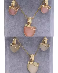 نیمست استیل زنانه گل رز با سنگ اوپال 195220280