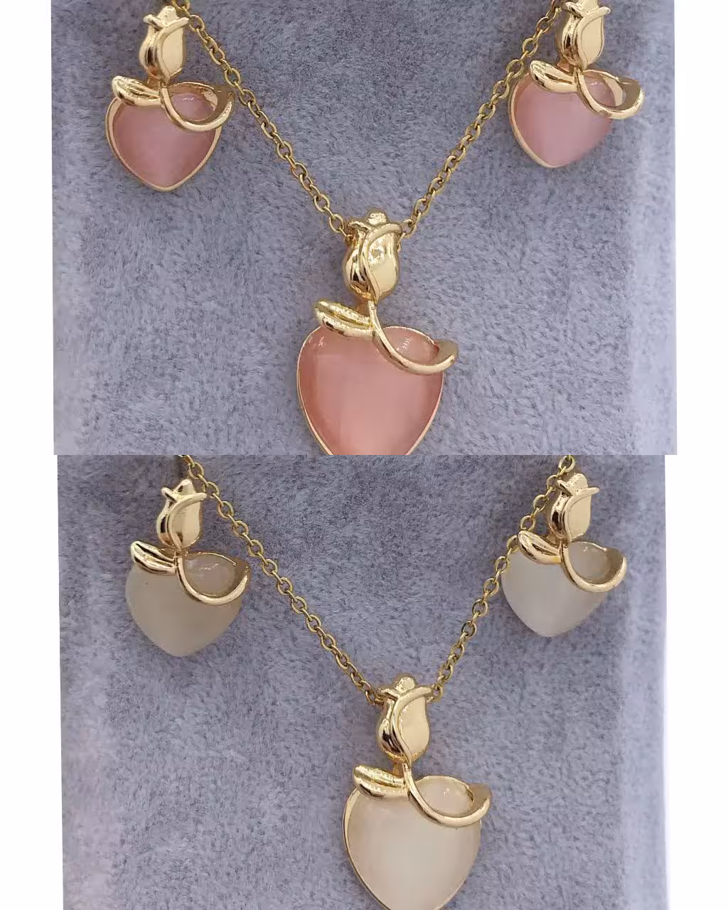 نیمست استیل زنانه گل رز با سنگ اوپال 195220280