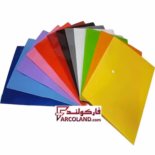 پوشه دکمه دار سایز A4 مدل پلاستیکی کارتن 400 عددی | پاکت