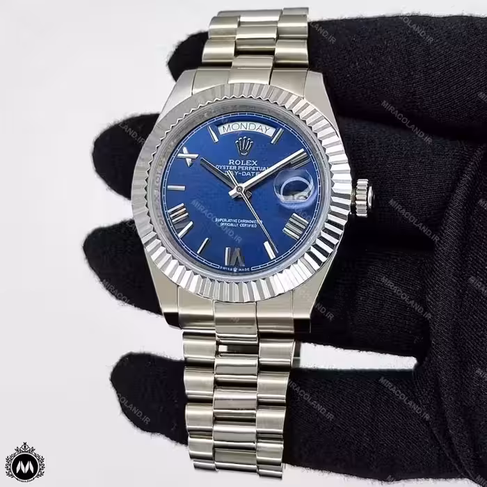 ساعت مچی مردانه رولکس اتوماتیک صفحه سورمه ای 48023 Rolex Day Date