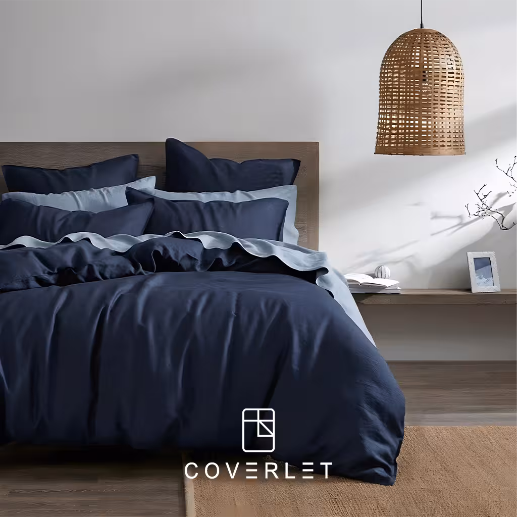 روتختی سرمه‌ای طوسی ساده 9‌تکه کاوری