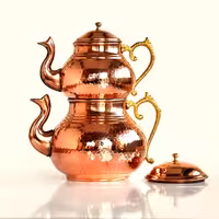 کتری و قوری ترک مسی کد 102136