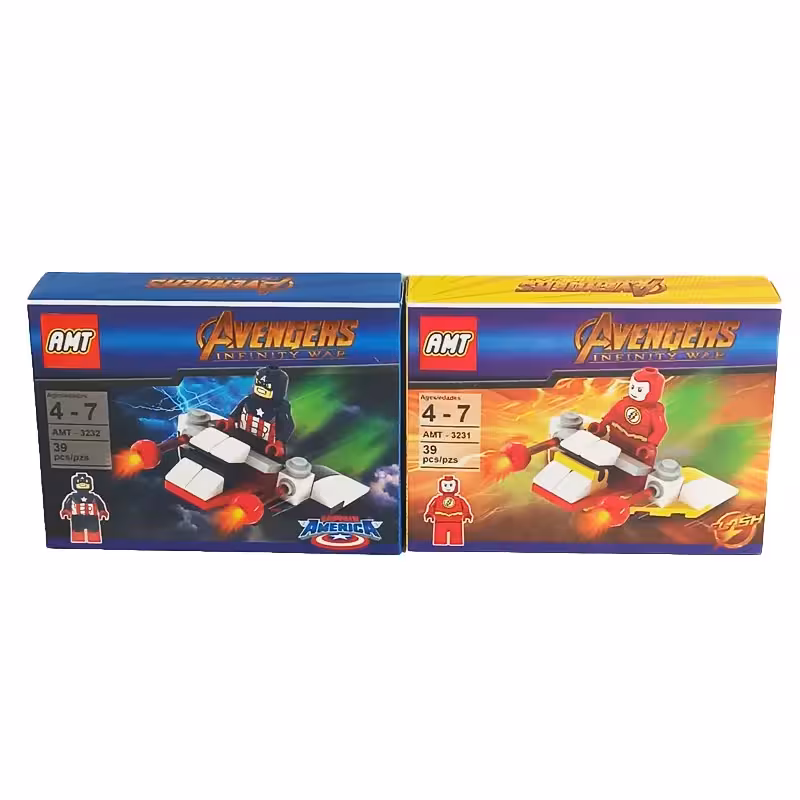 بازی لگو ساختنی اونجرز فلش و کاپیتان آمریکا با سفینه فضایی برند AMT