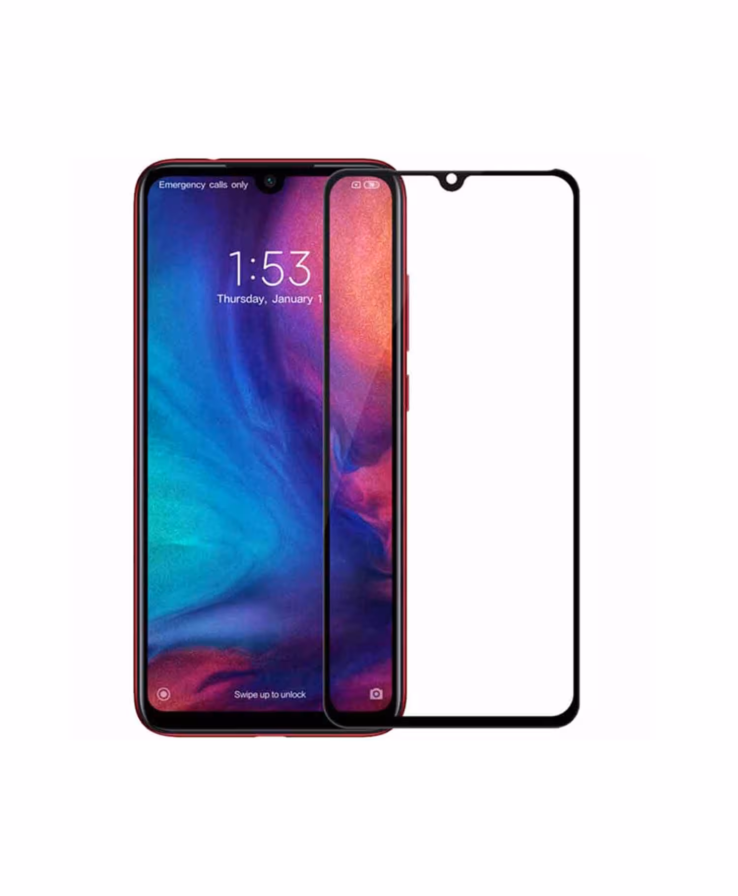 گلس فول تمام چسب موبایل شیائومی Xiaomi Redmi Note 7 Pro