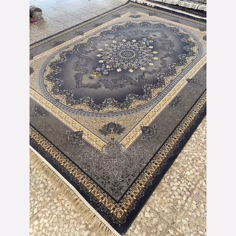 فرش ماشینی کاشان 700شانه 6متری طرح کارن دلفینی(باارسال رایگان)