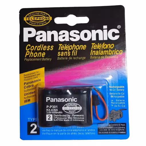 باتری تلفن بی سیم پاناسونیک مدل P301
