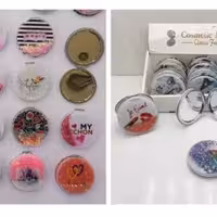 آینه آکواریوم گرد پشت چرم