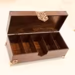 AMIN امین جا تی بگ مستطیل  5 خانه پایه دار نوار طلایی  29769