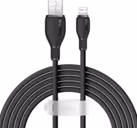 کابل شارژ USB به لایتنینگ باسئوس مدل Baseus Pudding Series Fast Charging Cable 2.4A طول 2 متر با گارانتی 24 ماهه شرکتی