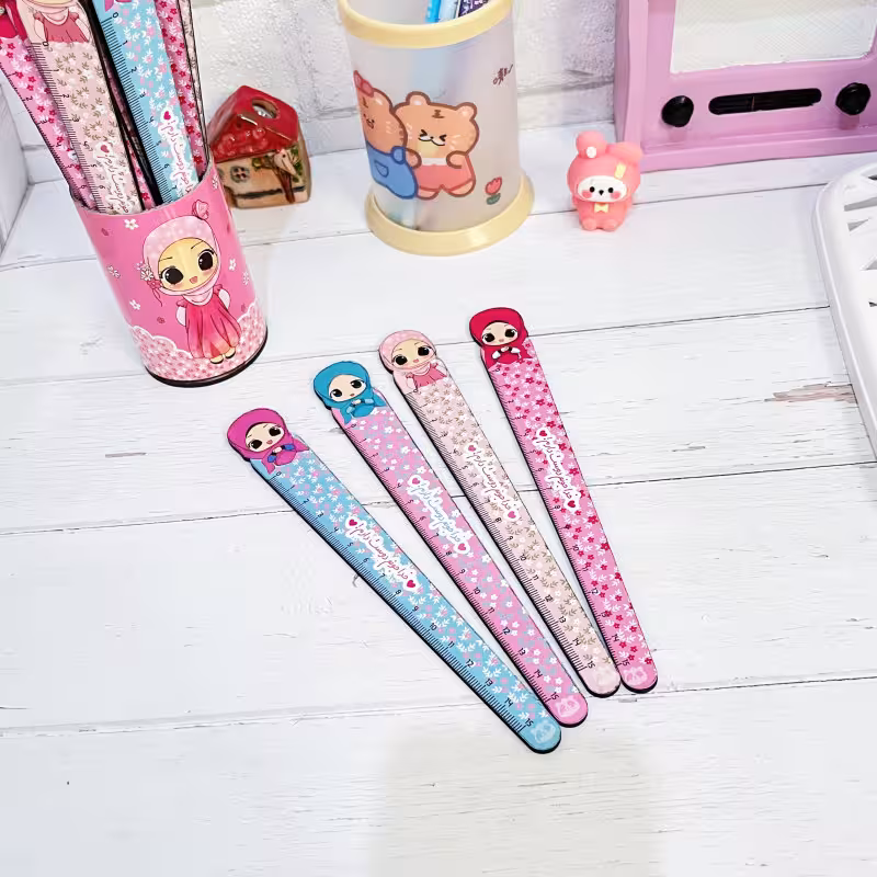 خطکش چوبی طرح حجاب 15 سانتی