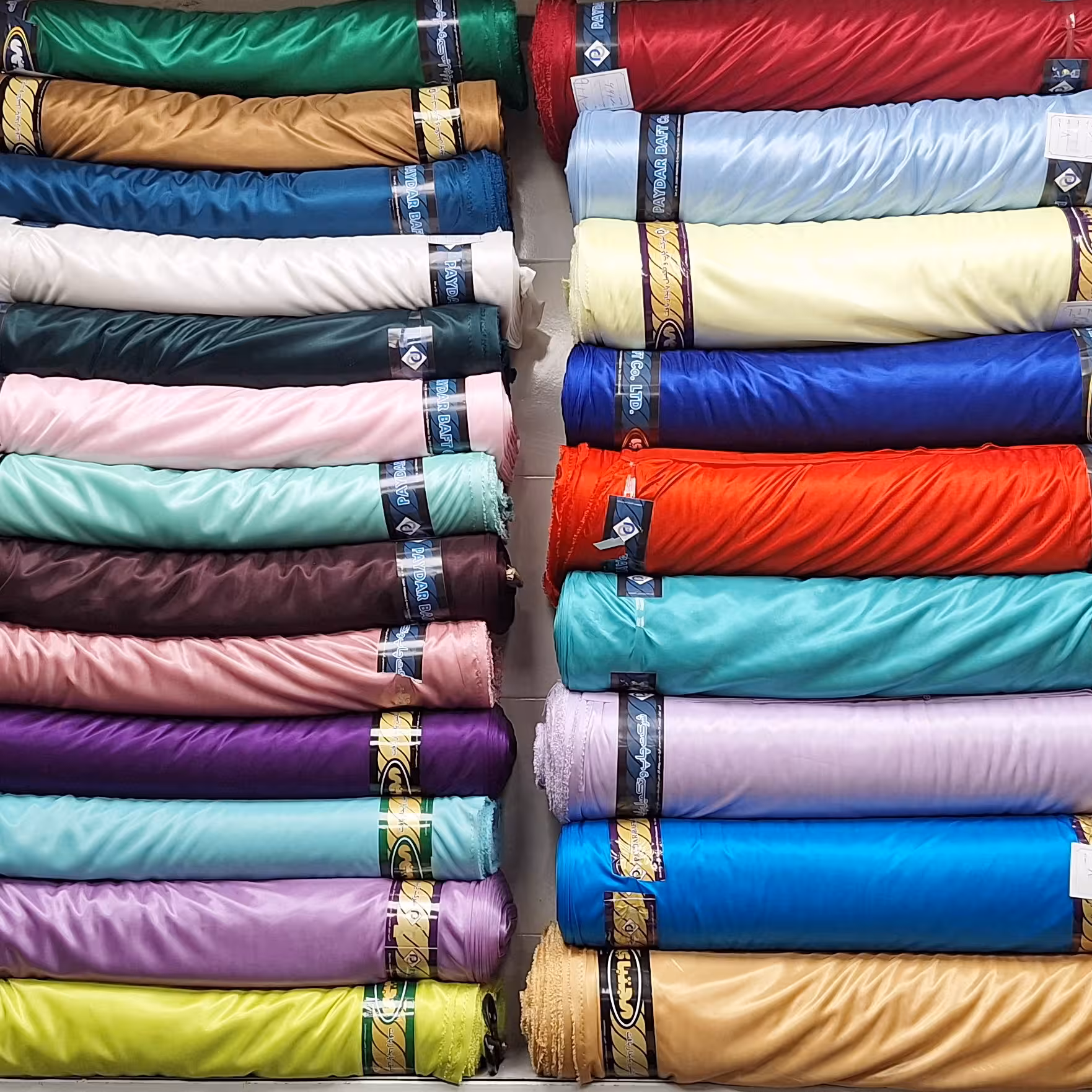 پارچه ژرسه آستری و نمایشی در رنگ بندی متنوع