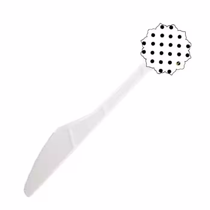 کارد تم تولد خالدار سفید