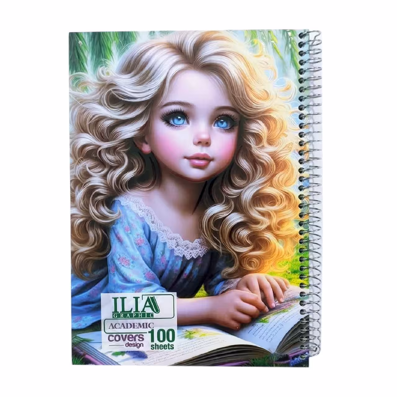 دفتر سیمی ایلیا طرح دخترانه 100 برگ