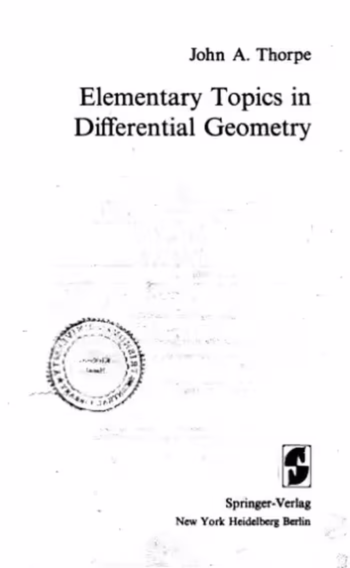 خرید و دانلود نسخه کامل کتاب Elementary topics in differential geometry
