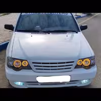 چراغ جلو پراید132/111 گلس انبه ای داخل مشکی