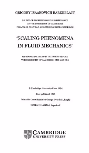 خرید و دانلود نسخه کامل کتاب 'Scaling phenomena in fluid mechanics'
