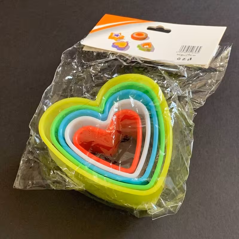 کاتر پلاستیکی پنج عددی قلب