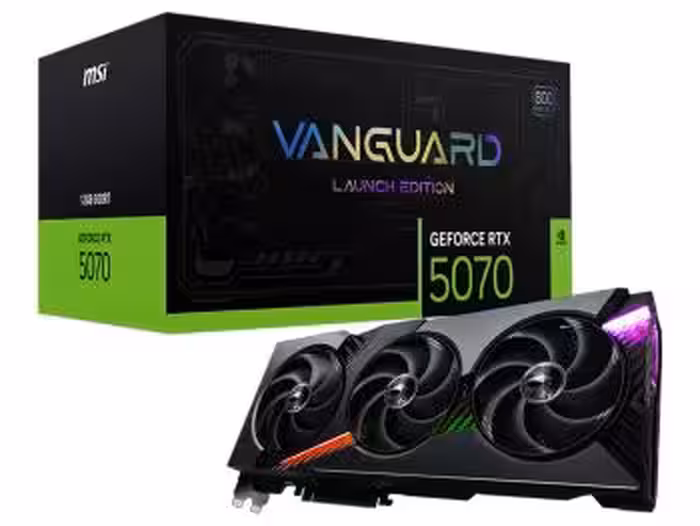 کارت گرافیک ام‌ اس‌ آی مدل GeForce RTX 5070 12G VANGUARD SOC LAUNCH EDITION