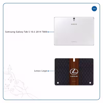 برچسب پوششی ماهوت مدل Lexus-Logo مناسب برای تبلت سامسونگ Galaxy Tab S 10.5 2014 T800