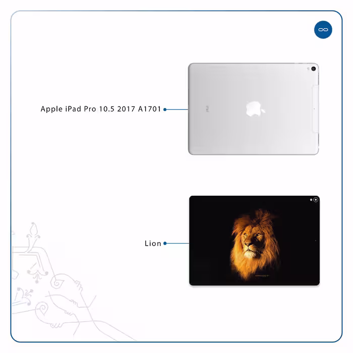 برچسب پوششی ماهوت مدل Lion مناسب برای تبلت اپل iPad Pro 10.5 2017 A1701