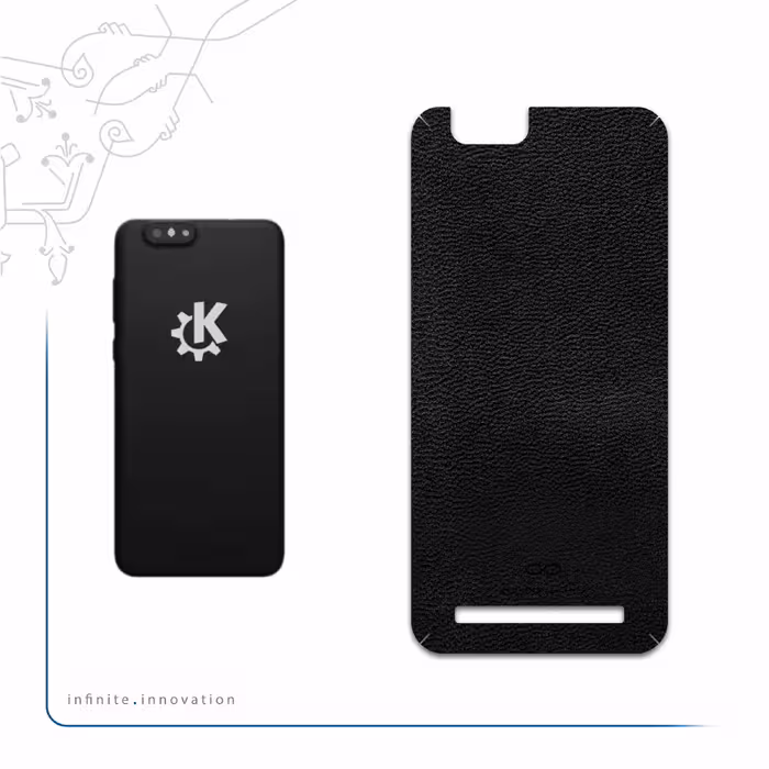 برچسب پوششی ماهوت مدل Black-Leather مناسب برای گوشی موبایل پاین فون Kde Community Edition