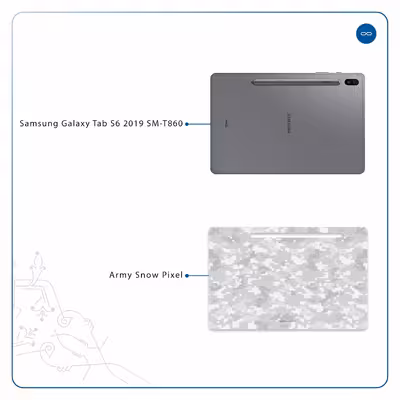 برچسب پوششی ماهوت مدل Army-Winter-Pixel مناسب برای تبلت سامسونگ Galaxy Tab S6 2019 SM-T860