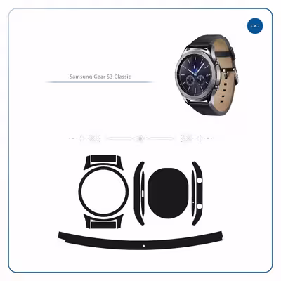 برچسب ماهوت طرح Matte-Black مناسب برای ساعت هوشمند سامسونگ Galaxy Gear S3 Classic