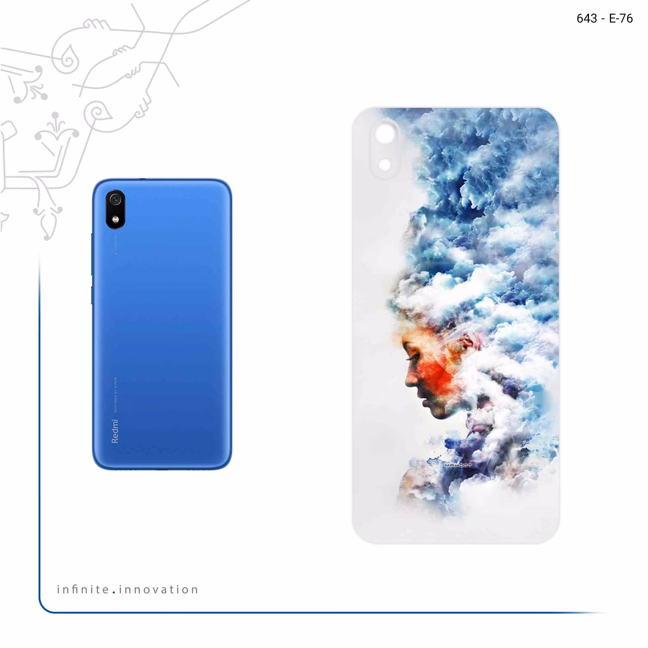 برچسب پوششی ماهوت مدل Women and the Cloud Digital Art مناسب برای گوشی موبایل شیائومی Redmi 7A