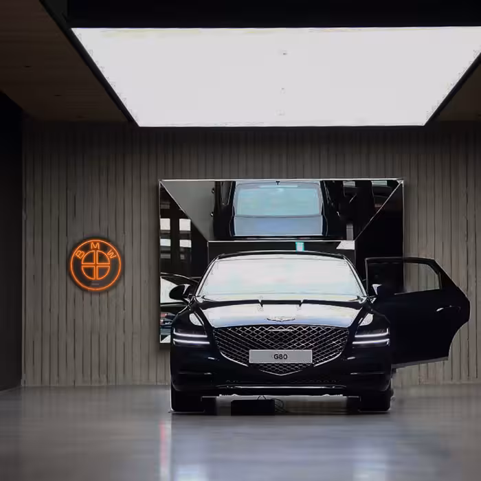 چراغ دیواری نئون دیزاین طرح Bmw-BL_ORG 